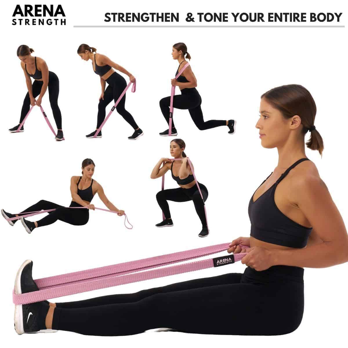 Fabric Resistance Band Long Women Pull Up Workout Band Yoga Strength Fitness 